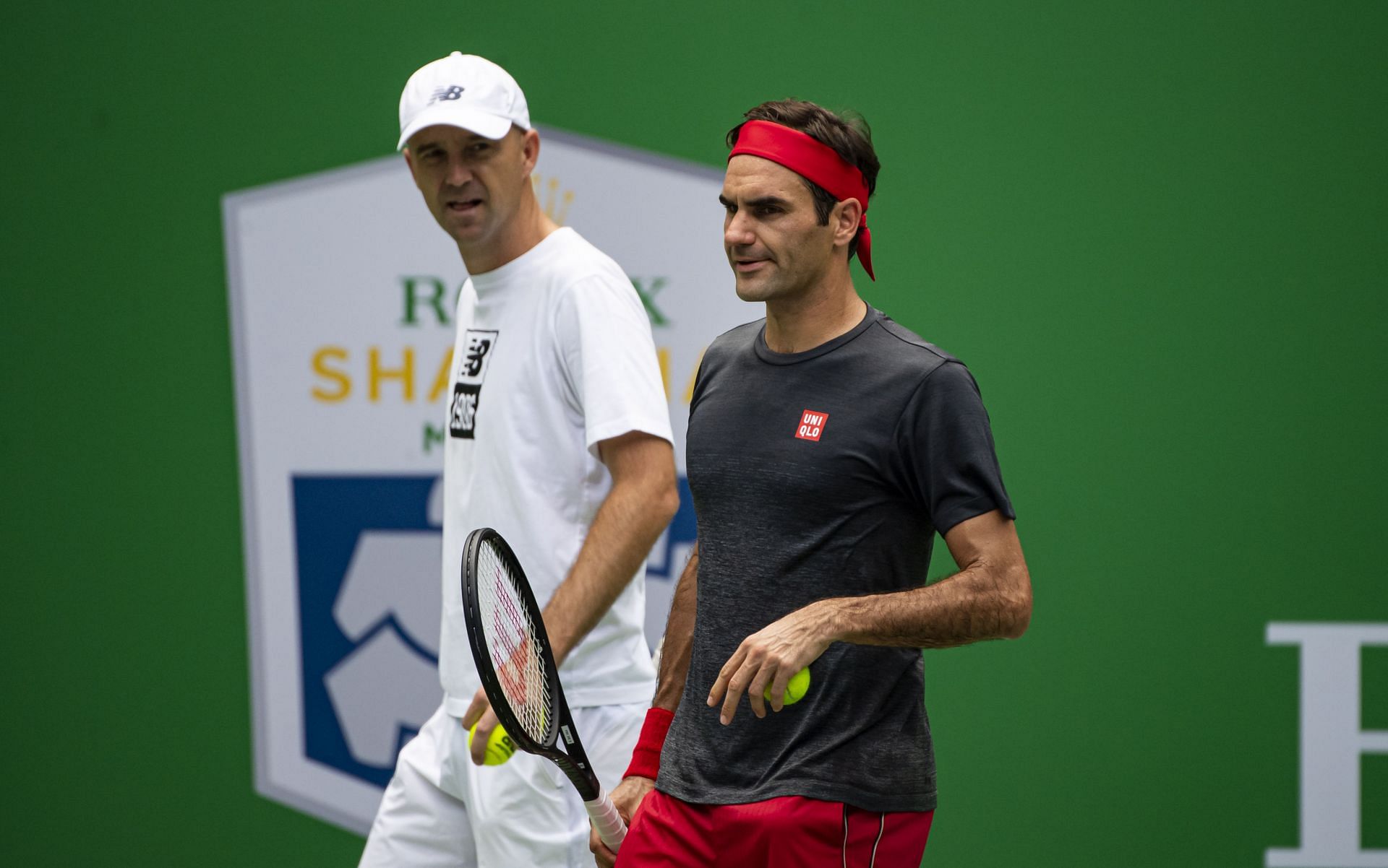 Roger Federer with his then-coach Ivan Ljubicic at the 2019 Rolex Shanghai Masters (Image: Getty)