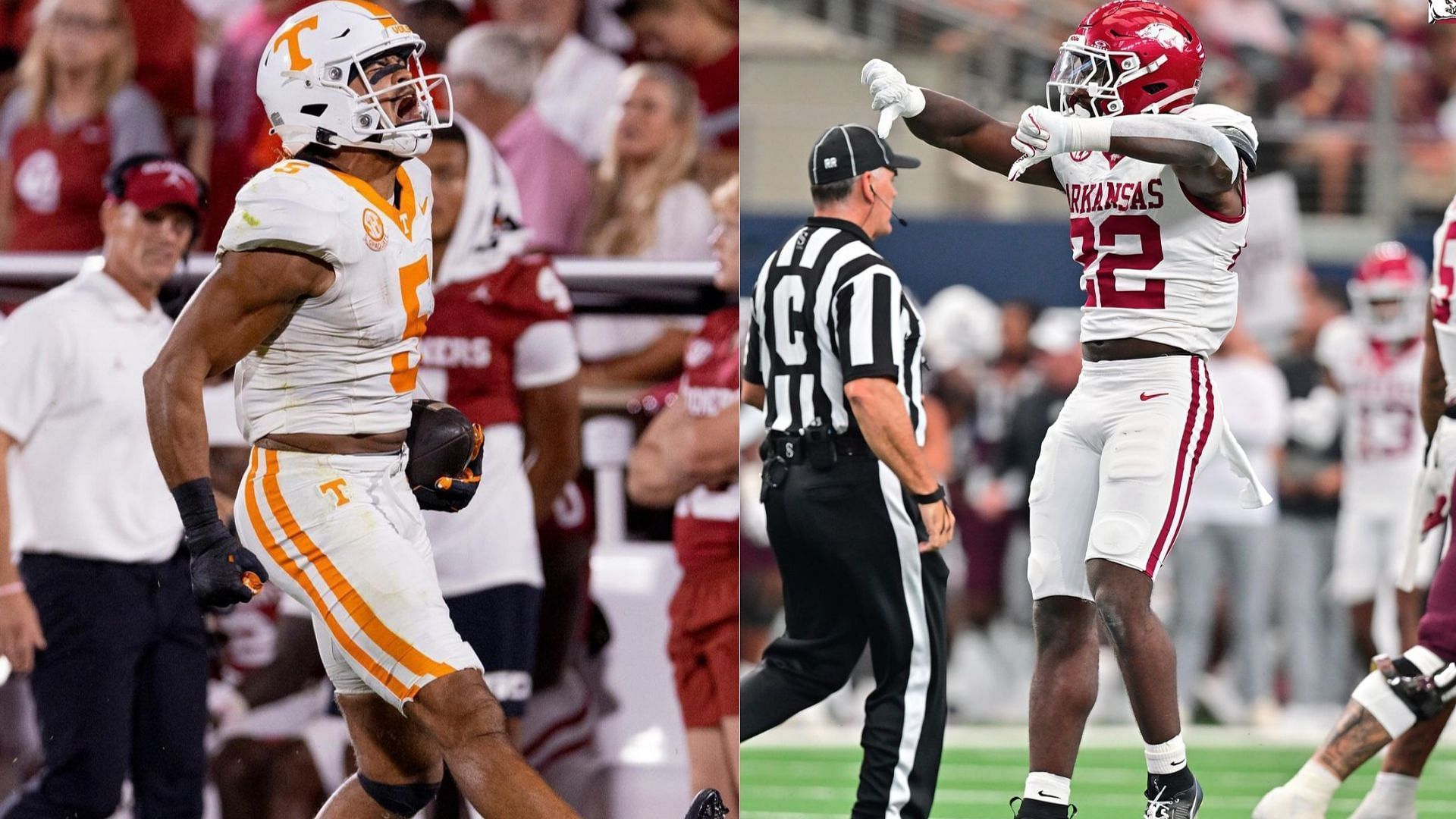 Tennessee vs. Arkansas teams (Tennessee vs. Arkansas IG handles) 