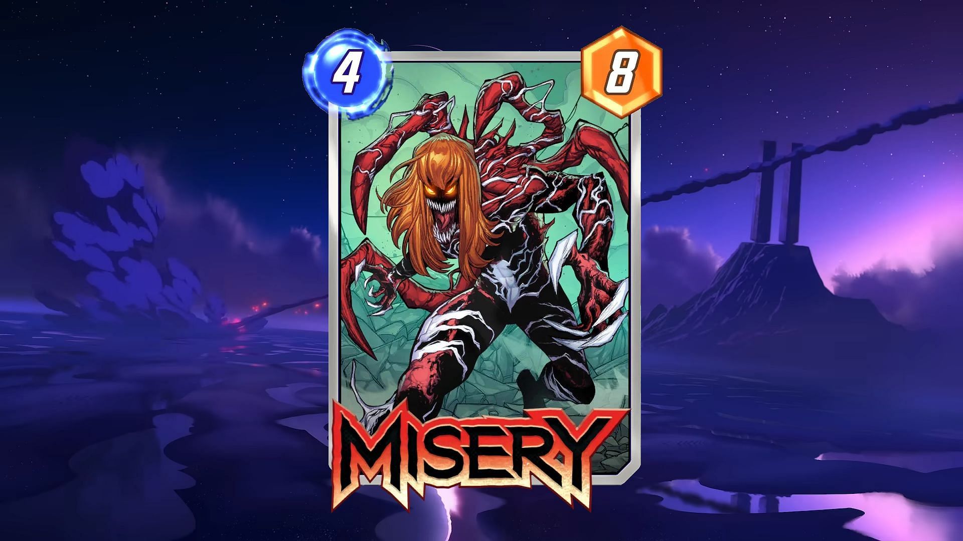 All Marvel Snap October 2024 Balance Changes have made Misery a Strong stand-alone card (Image via Nuverse)