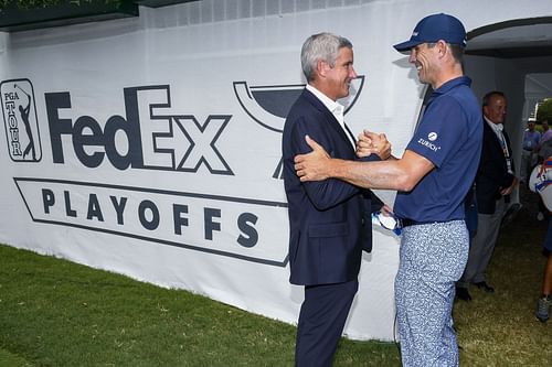 Billy Horschel and Jay Monahan in 2021 (Source: Getty)