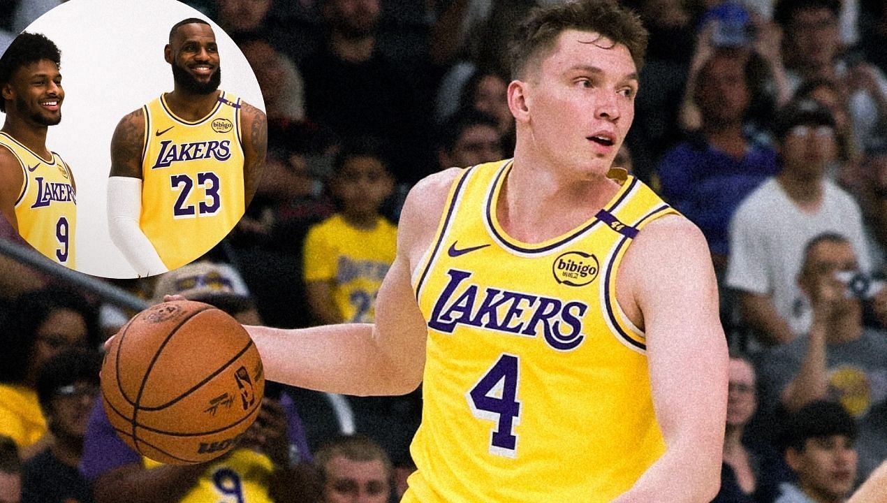 LeBron James and Bronny James praise rookie Dalton Knecht after impressive NBA preseason debut: &quot;I love that guy&quot; (Credit: Lakers/X)