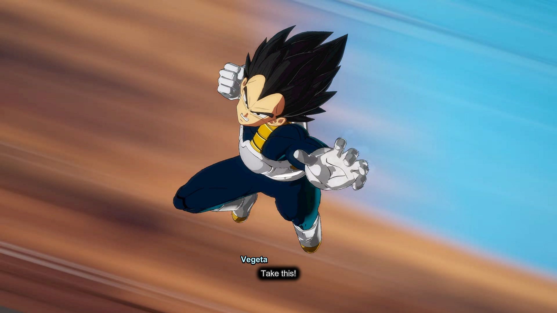 Vegeta performing Vanish or the High-Speed Evasion technique (Image via Bandai Namco)