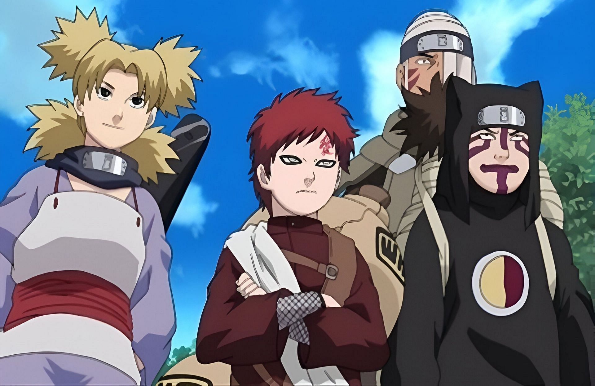 Team Gaara as seen in the anime (Image via Studio Pierrot)