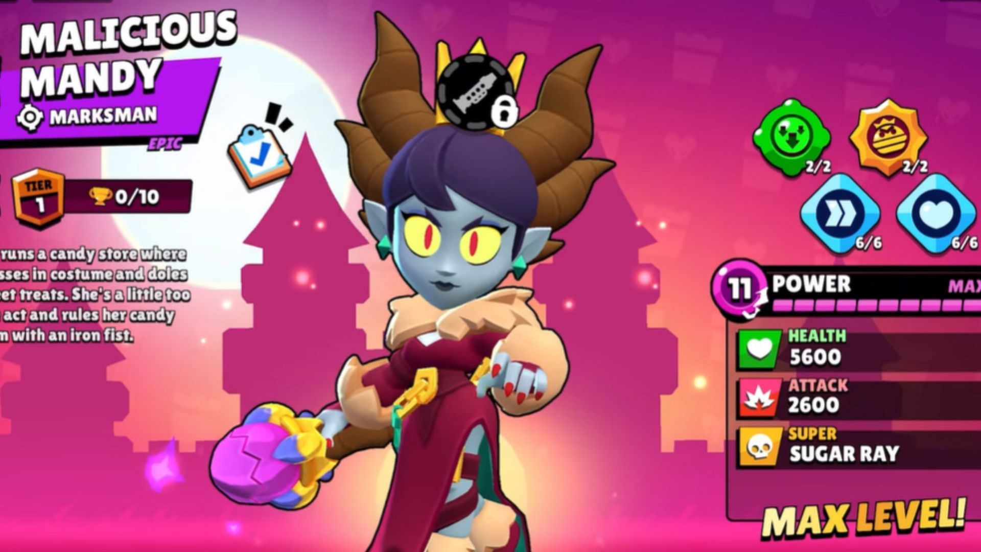 Malicious Mandy skin in Brawl Stars