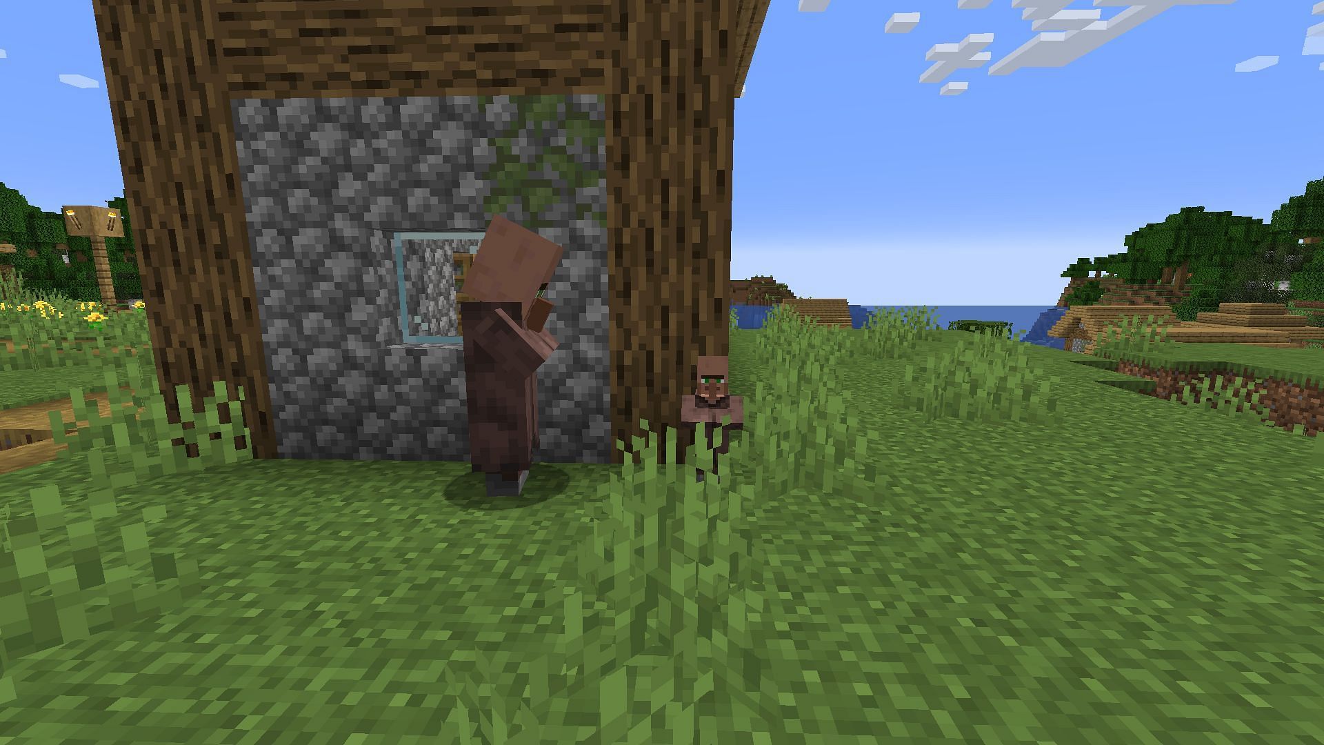 Villages often have baby villagers (Image via Mojang)