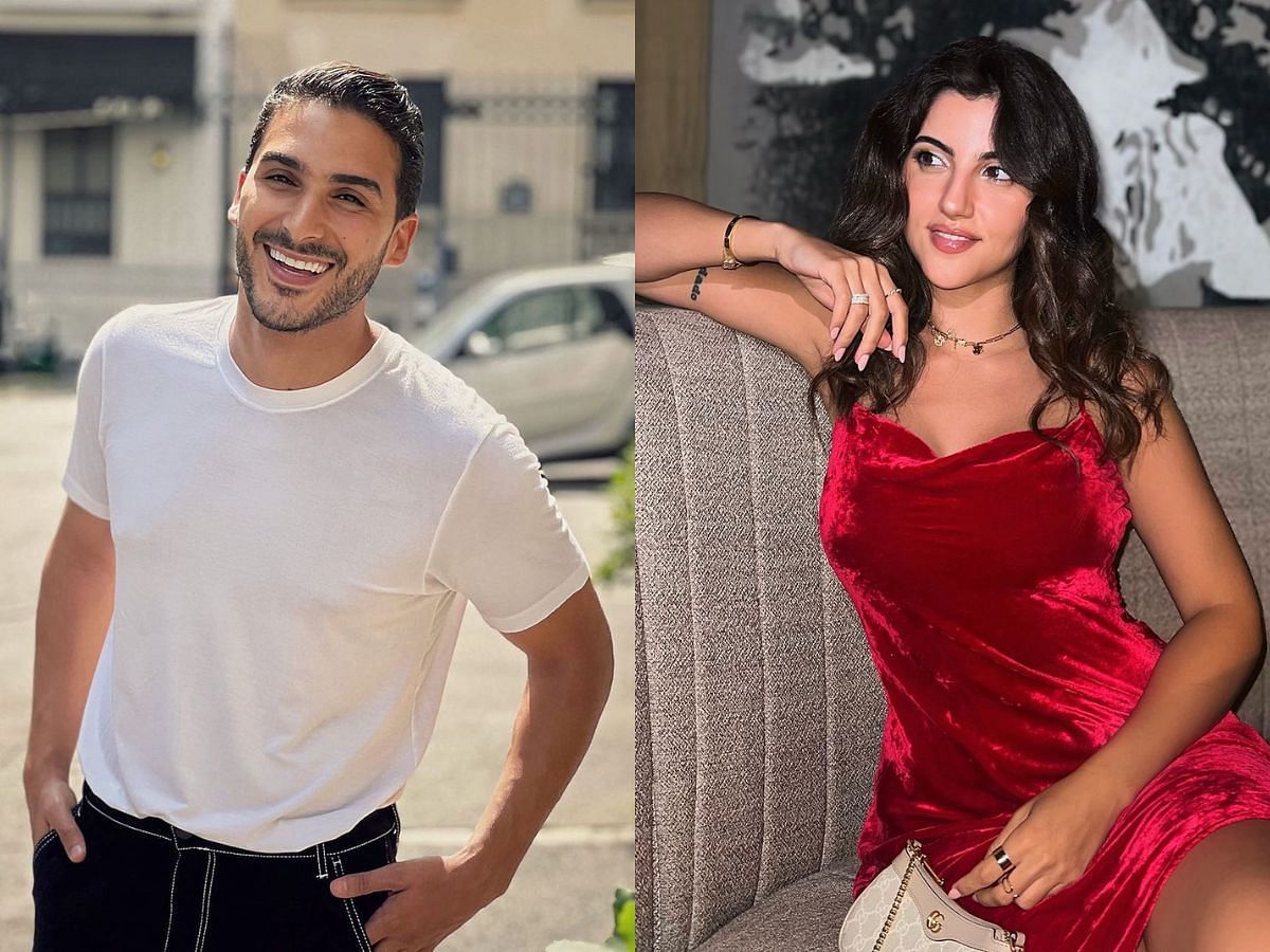 Simo and Dounia from Love is Blind Habibi (Images via Instagram/@simonasrollah, @douniabomba)