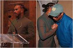 Watch: Lewis Hamilton meets $250M worth Hollywood star Pharrell Williams ahead of the Met Gala 2025 press conference