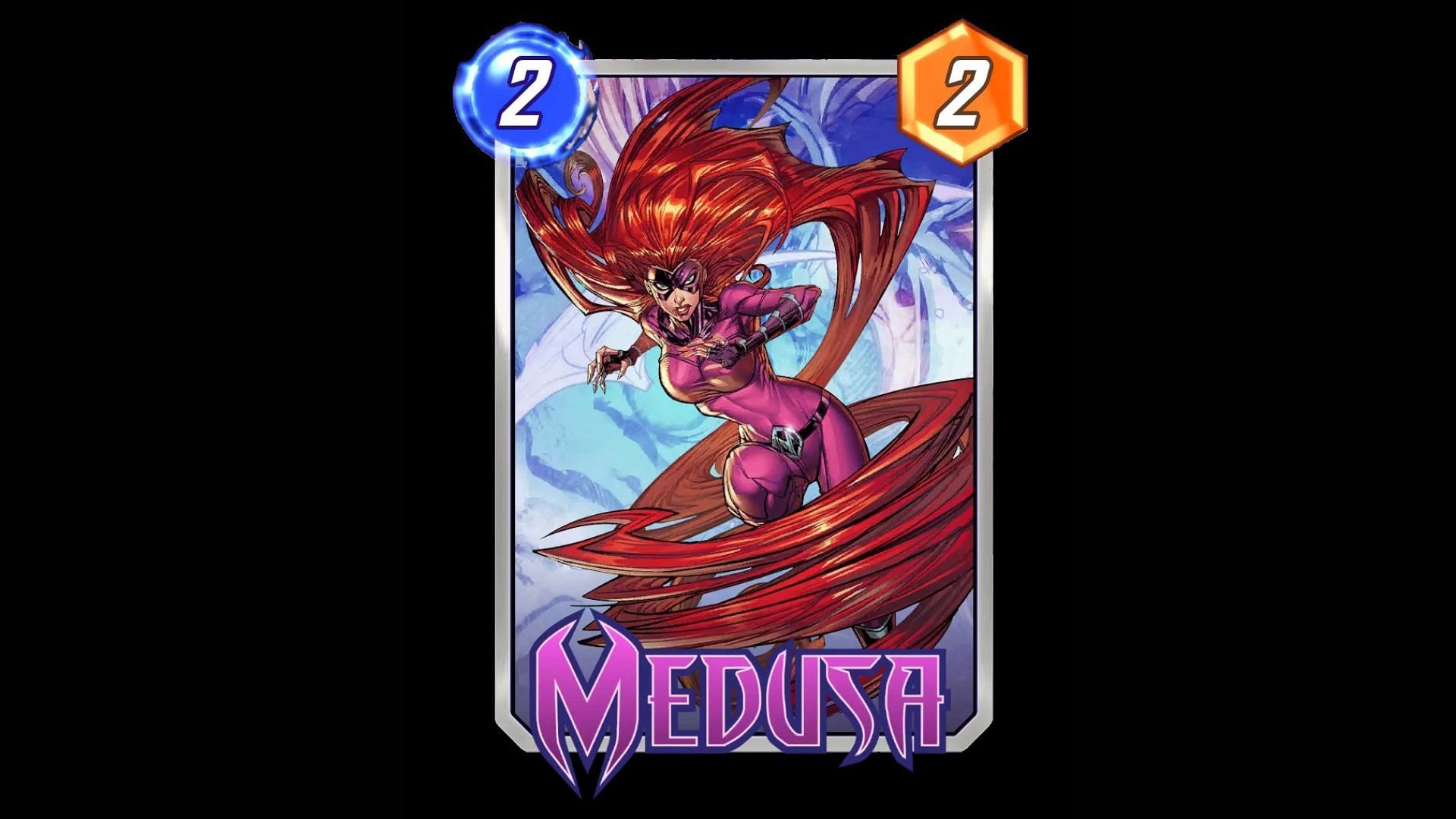 Medusa is perfect for those players who like to have stable and predictable two-cost cards in Marvel Snap (Image via Nuverse)