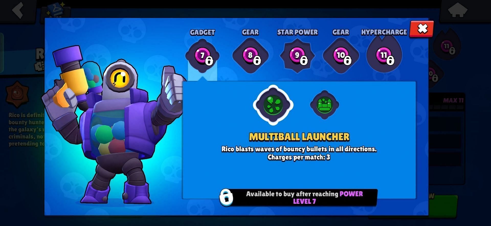 It increases Rico&rsquo;s control of space and his ability to deal damage from positions that the opponents do not expect (Image via Supercell)