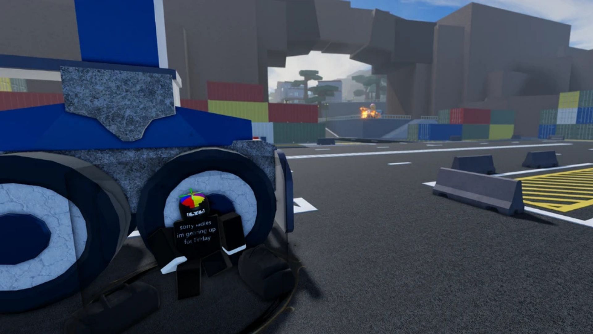 Find the Black Market NPC behind the crane in the Port (Image via Roblox @ Wiki)