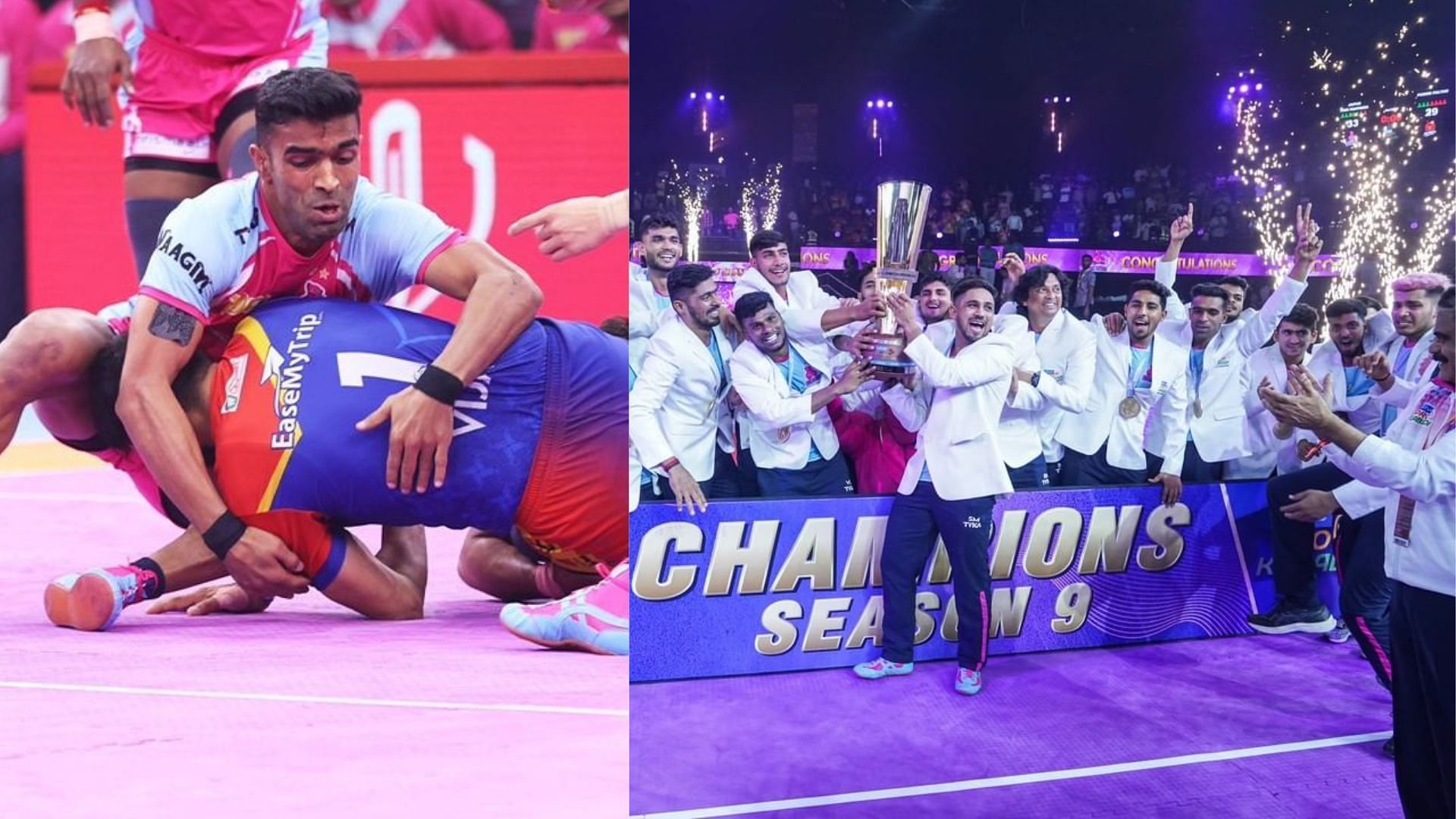 &quot;It was my very first season, and I became a winner&quot; - Lucky Sharma on becoming the first-ever player from Jammu &amp; Kashmir to win PKL trophy  (Images via Jaipur Pink Panthers)