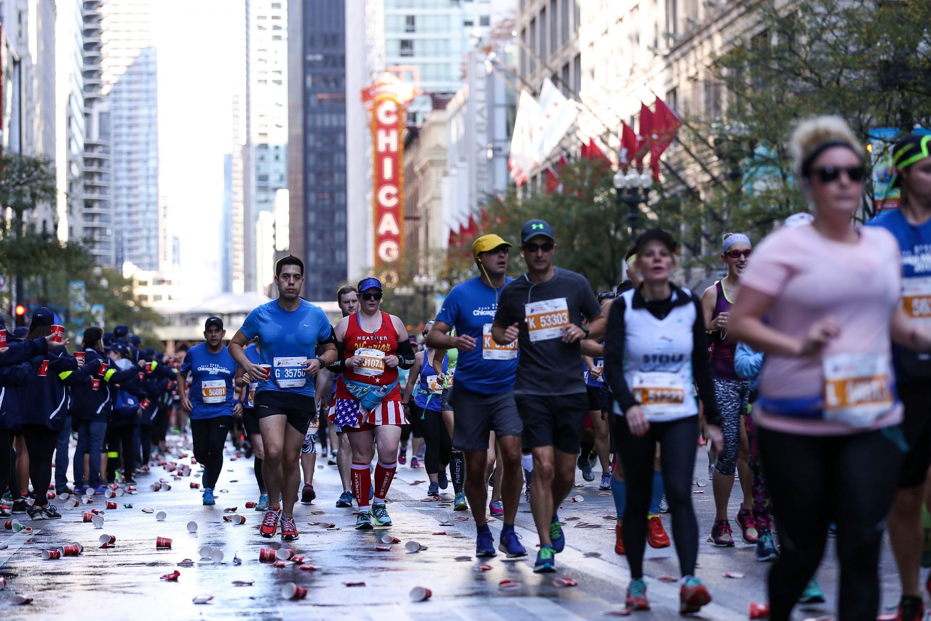 Runners in action at the 2017 Bank of America Chicago Marathon. PHOTO: Getty Images