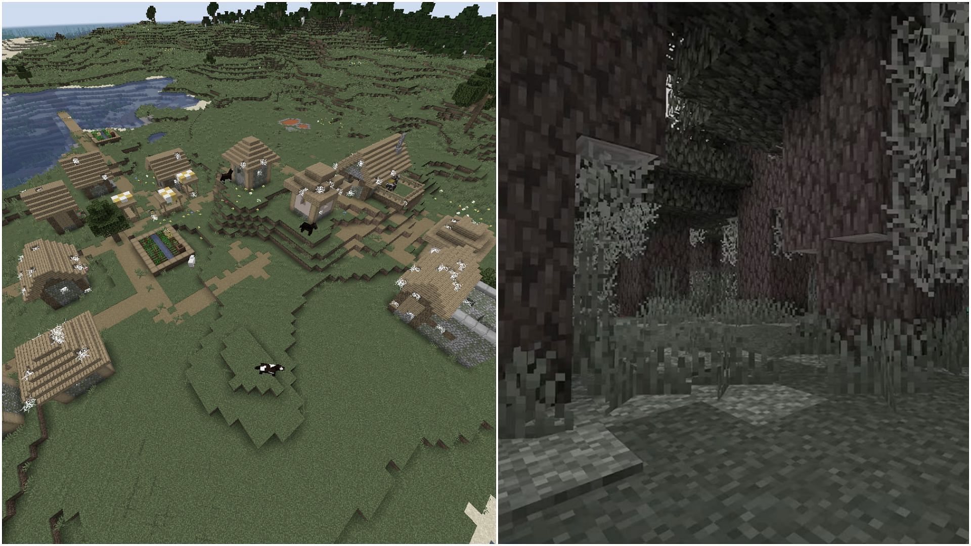 Abandoned Village and Pale Garden have similar atmospheres (Image via Mojang Studios)