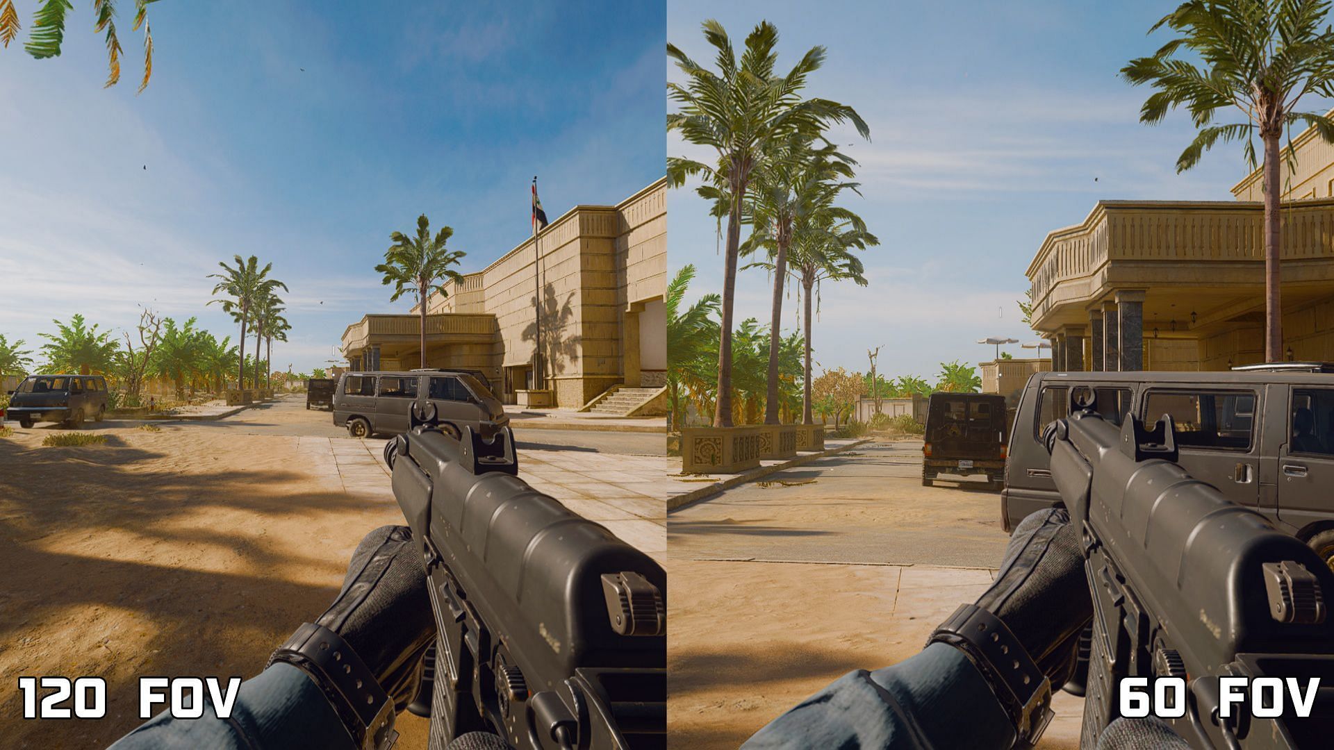 120 FOV vs 60 FOV in Black Ops 6 (Image via Activision)