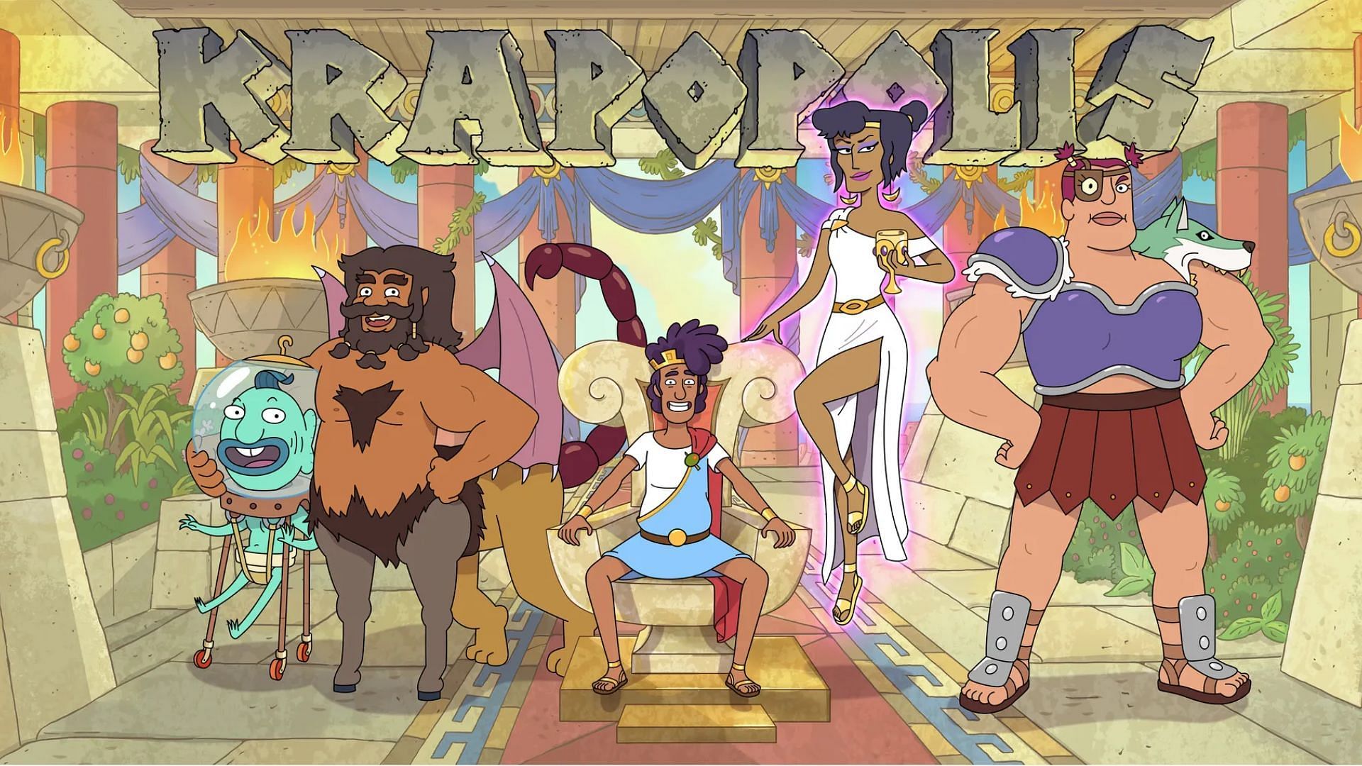 Krapopolis, like Bob&#039;s Burgers, is packed with fun plots and memorable characters (Image via krapopolis.com)