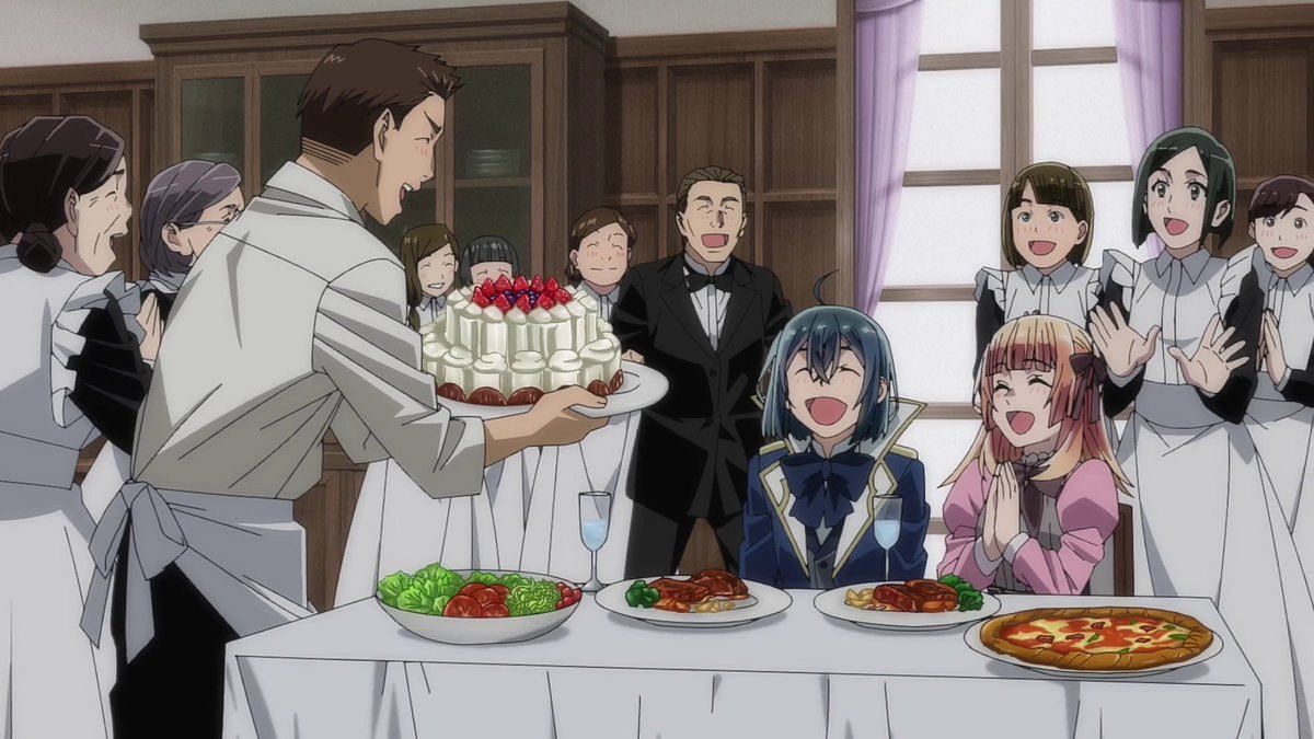 Ars and Licia&#039;s wedding celebration in As a Reincarnated Aristocrat, I&#039;ll Use My Appraisal Skill season 2 episode 1 (image via studio MOTHER)