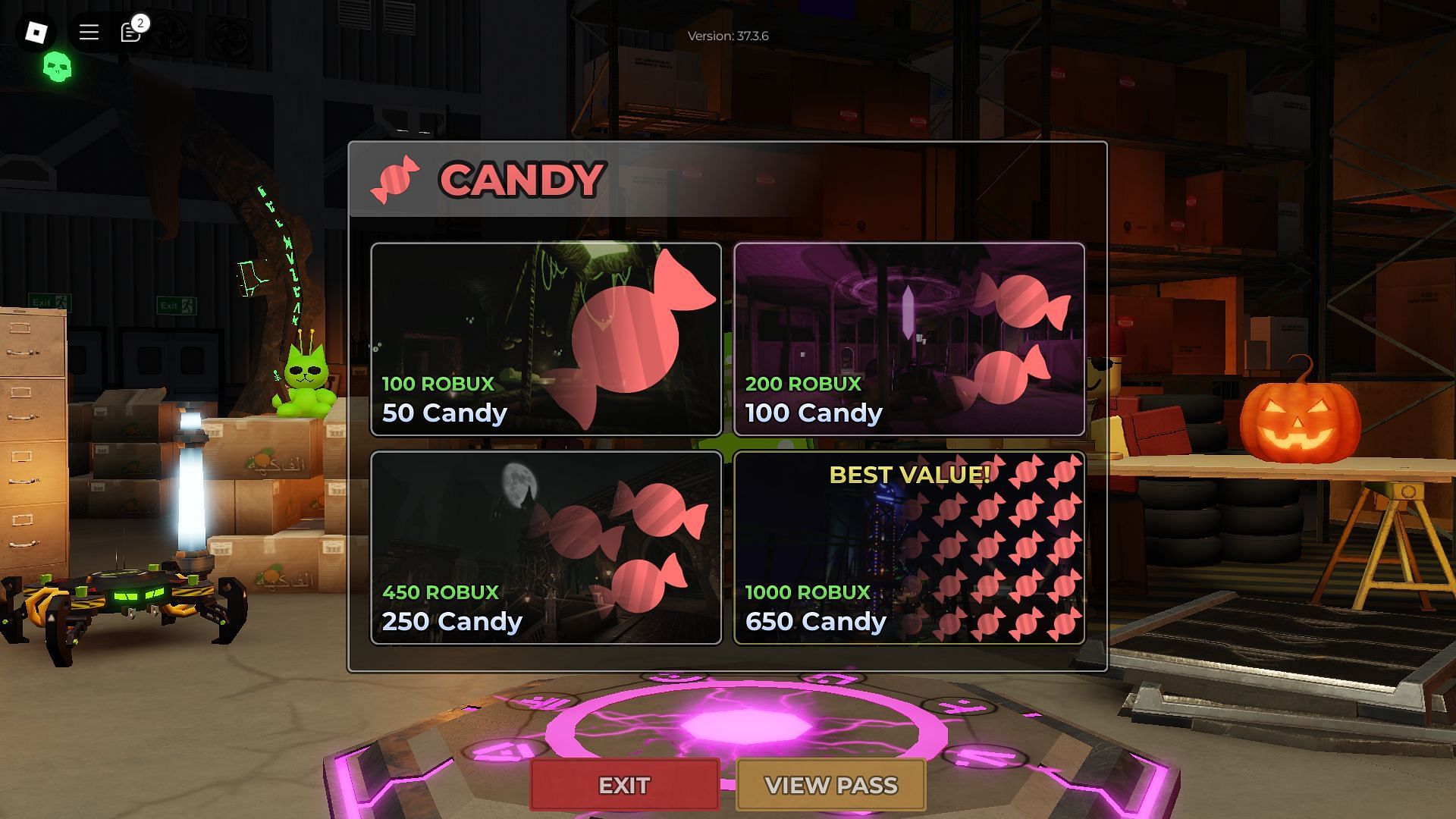 Halloween Candy Packs (Image via Roblox)