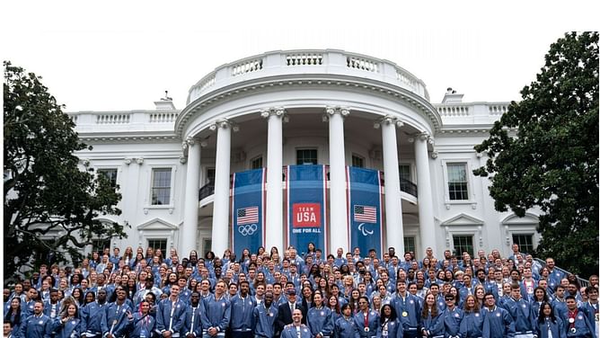 Joe Biden meets Quincy Wilson, Masai Russell and other Olympians and Paralympians, lauds the athletes for "representing the best of America"