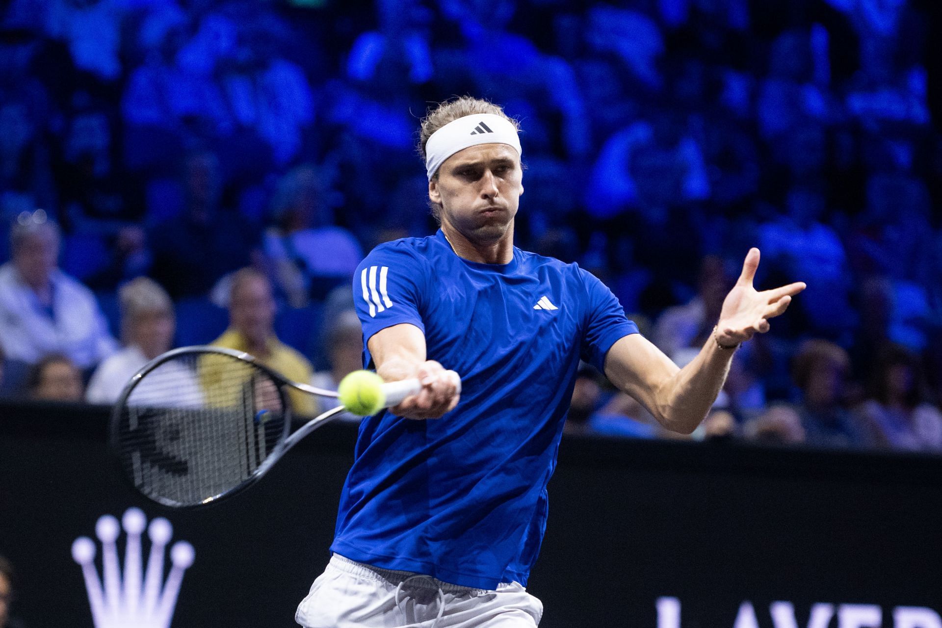 Alexander Zverev in action at the 2024 Laver Cup (Picture: Getty)