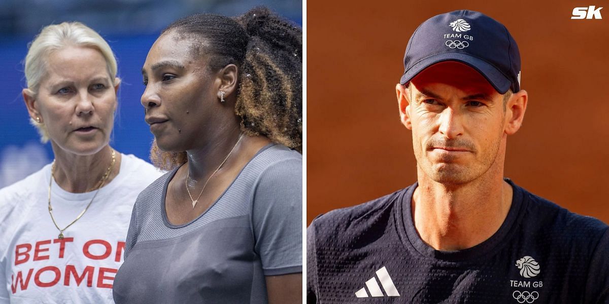 Rennae Stubbs with Serena Williams (L) and Andy Murray. (Images: Getty)