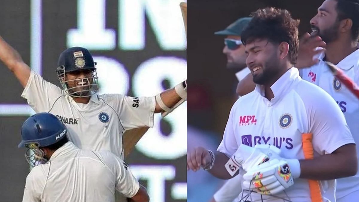 भारतीय क्रिकेट टीम के टेस्ट में 3 सबसे सक्सेसफुल रन चेज (Photo Credit_X/@VertigoWarrior, X/@mufaddl_parody)