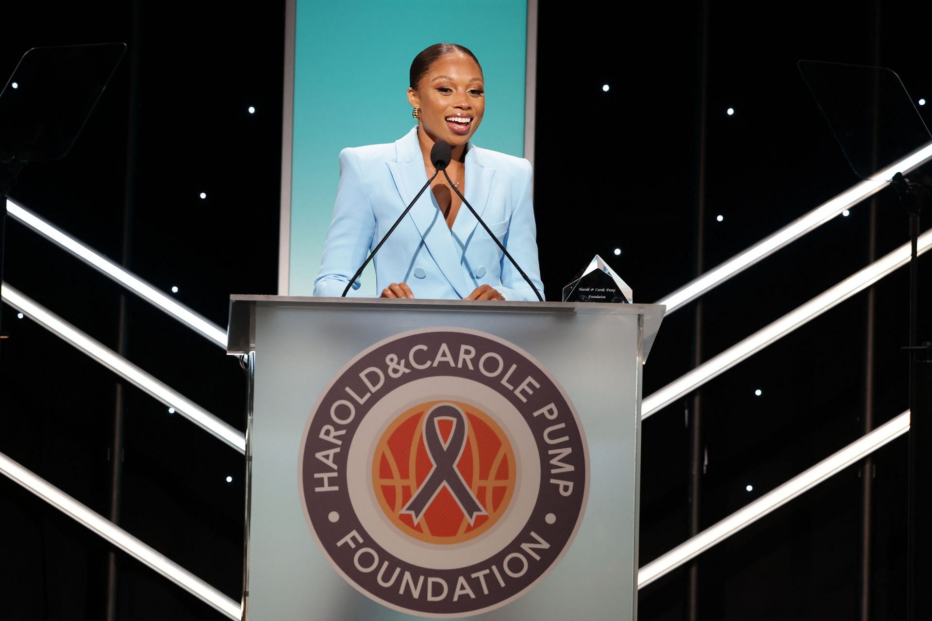 Allyson Felix at the Harold and Carole Pump Foundation 2023 Gala (Image Source: Getty)