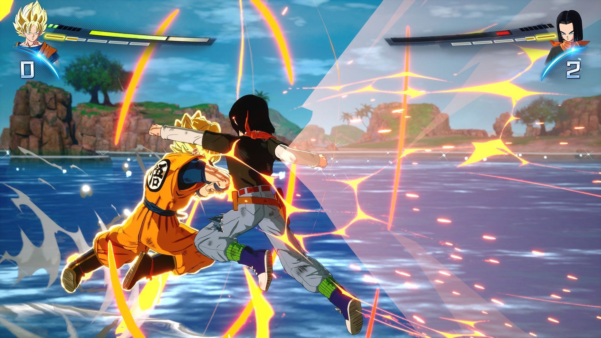 Deflecting beam attacks (Image via Bandai Namco)