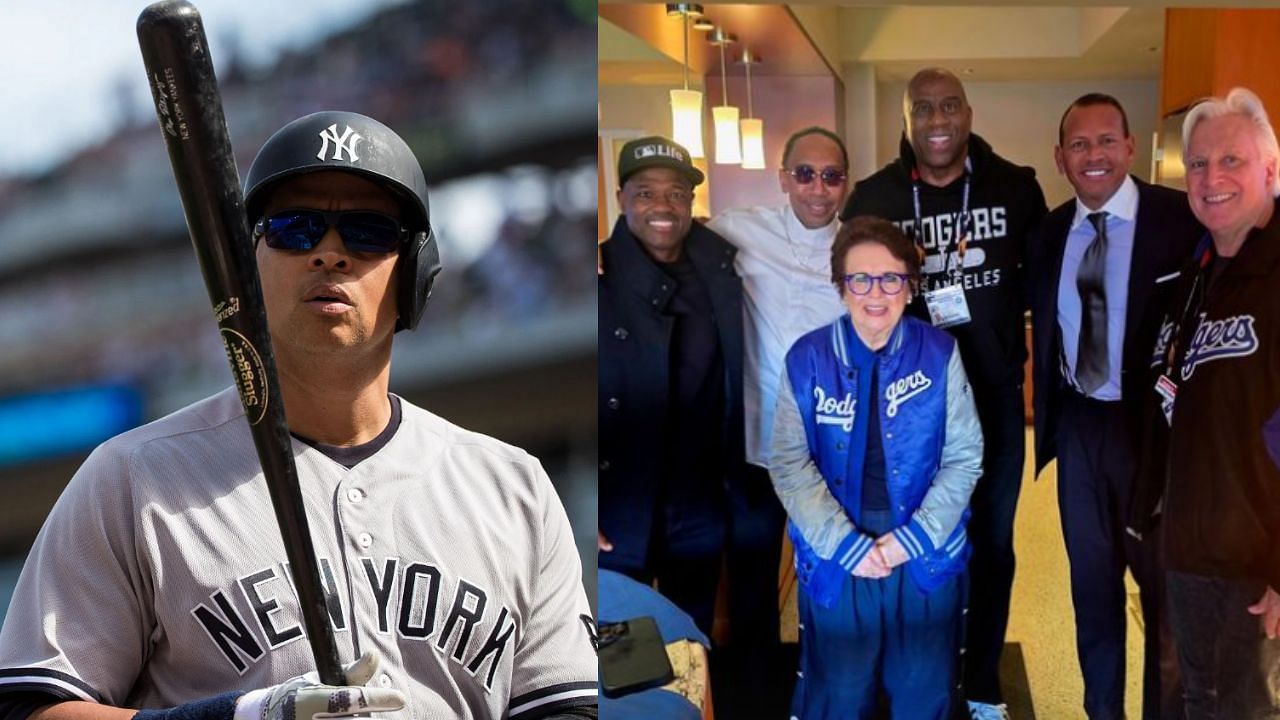 Alex Rodriguez, Billie Jean King, Magic Johnson, Stephen A. Smith, Harold Reynolds and Mark Walter (Image 1 from - Getty, Image 2 from - Instagram.com/@arod IG Stories)