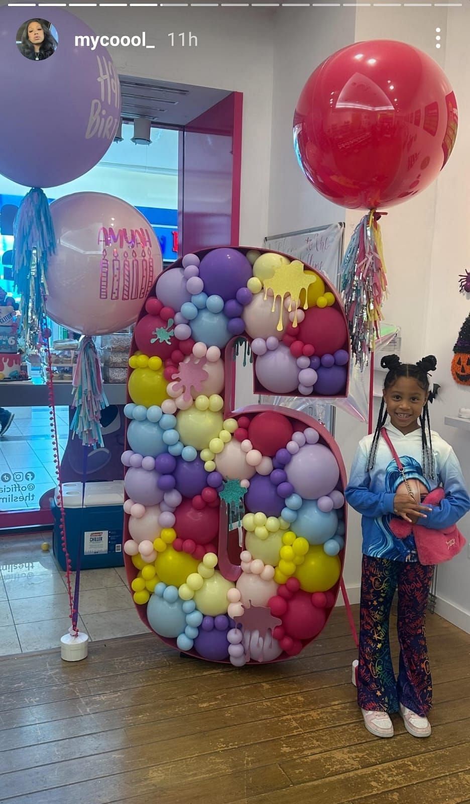 Andrew Wiggins&#039; daughter poses next to sixth birthday display