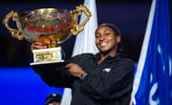 Coco Gauff with the 2024 China Open trophy. (Source: Getty)