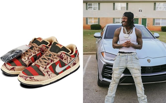 "Begging while sitting in a Lamborghini is nasty work" - Fans react as Duke Dennis asks his fans to buy him a pair of $64k sneakers