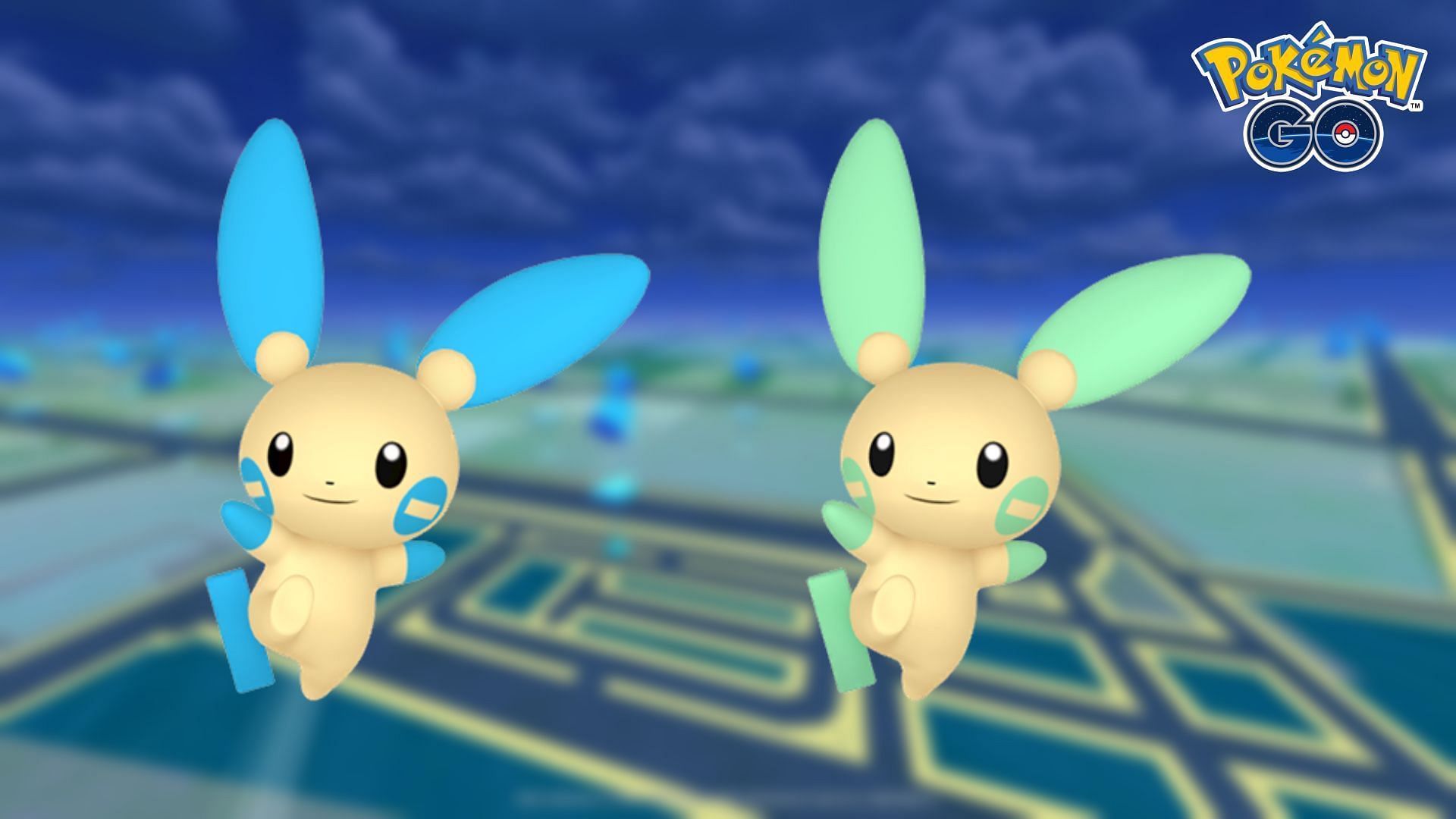 Minun regular y shiny (imagen vía TPC)