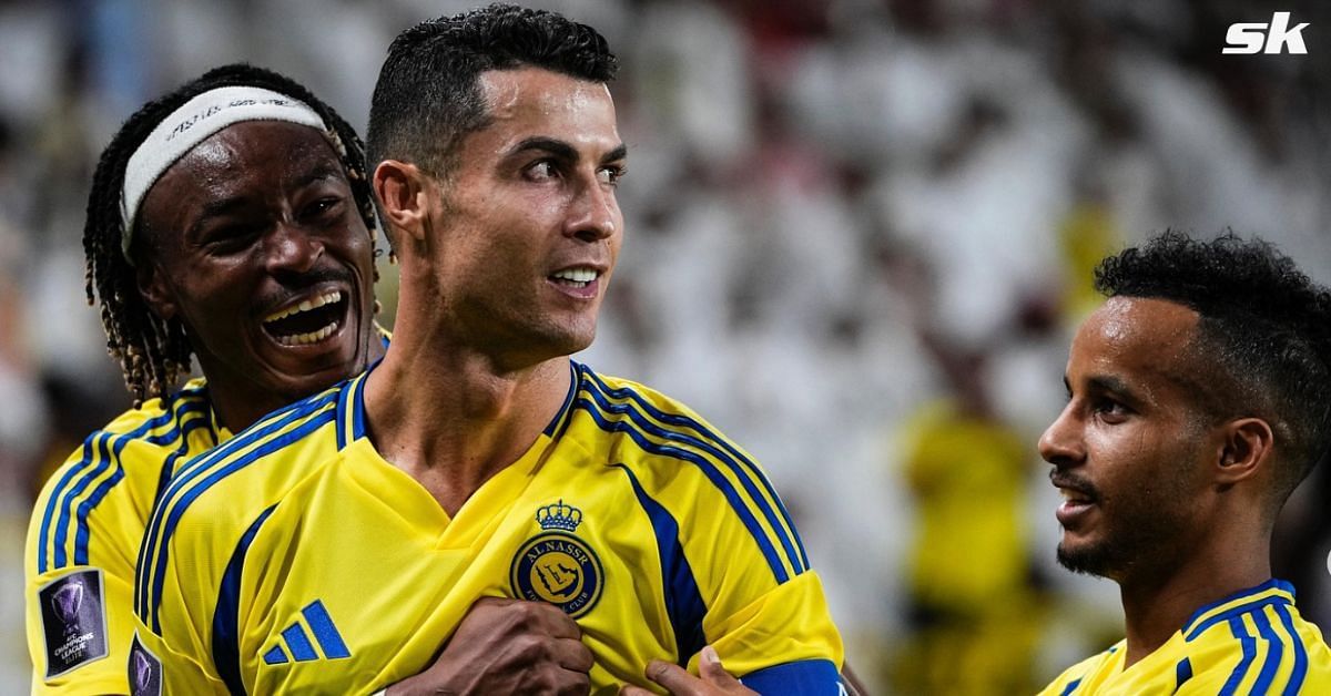 Cristiano Ronaldo celebrates with his Al-Nassr teammates (Image: Instagram/ @Cristiano)