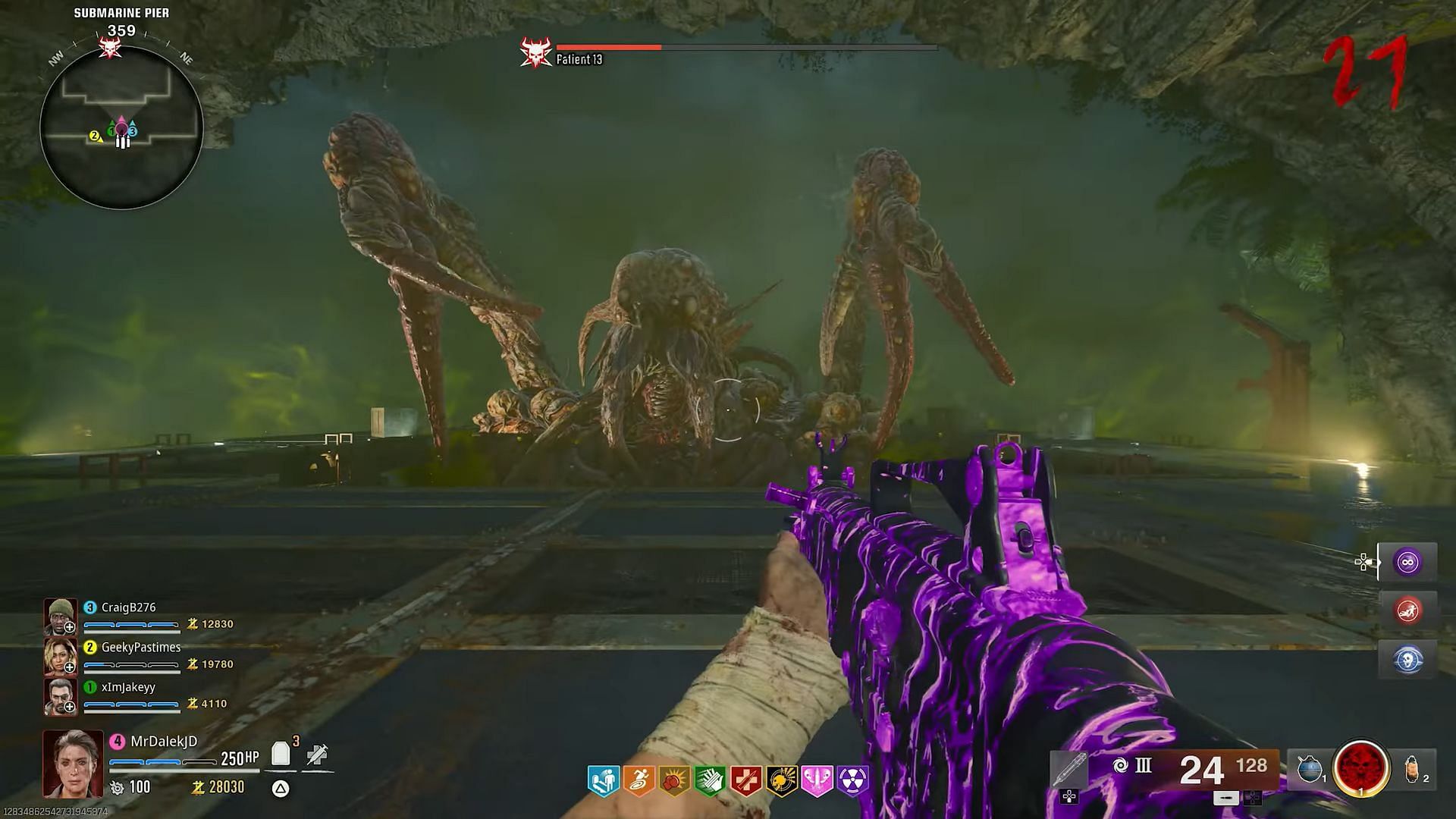 Final Boss fight in Black Ops 6 Zombies Terminus Island main quest (Image via Activision || YouTube/@MrDalekJD)