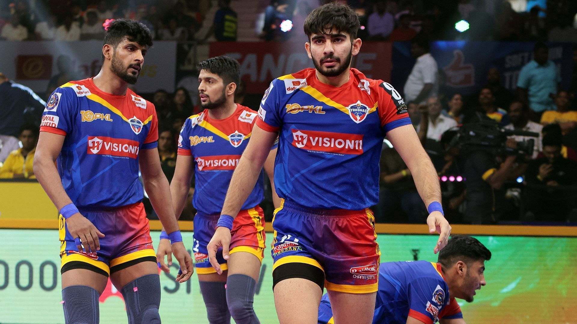 UP Yoddhas in action during PKL season 10 (Image Credits: PKL)