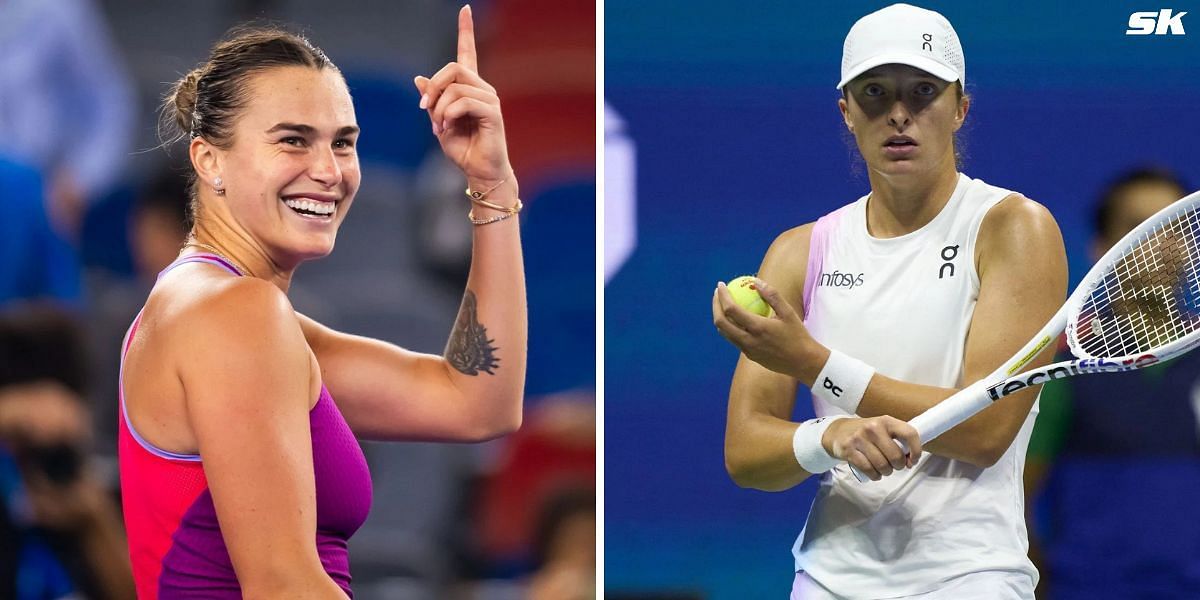 Aryna Sabalenka (L) and Iga Swiatek (Images: Getty)