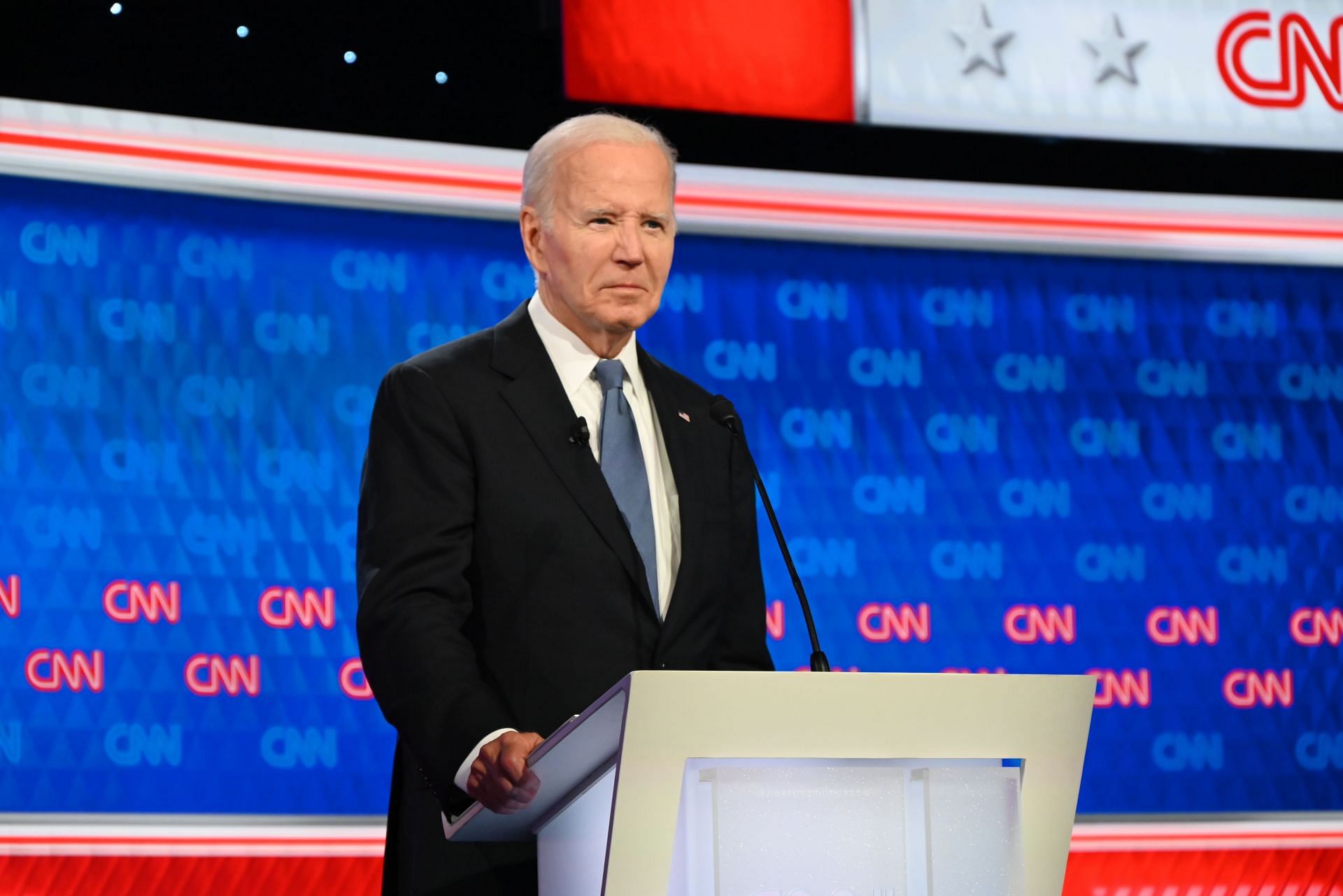 Joe Biden at the First Presidential Debate (Image via Getty/@Kyle Mazza)