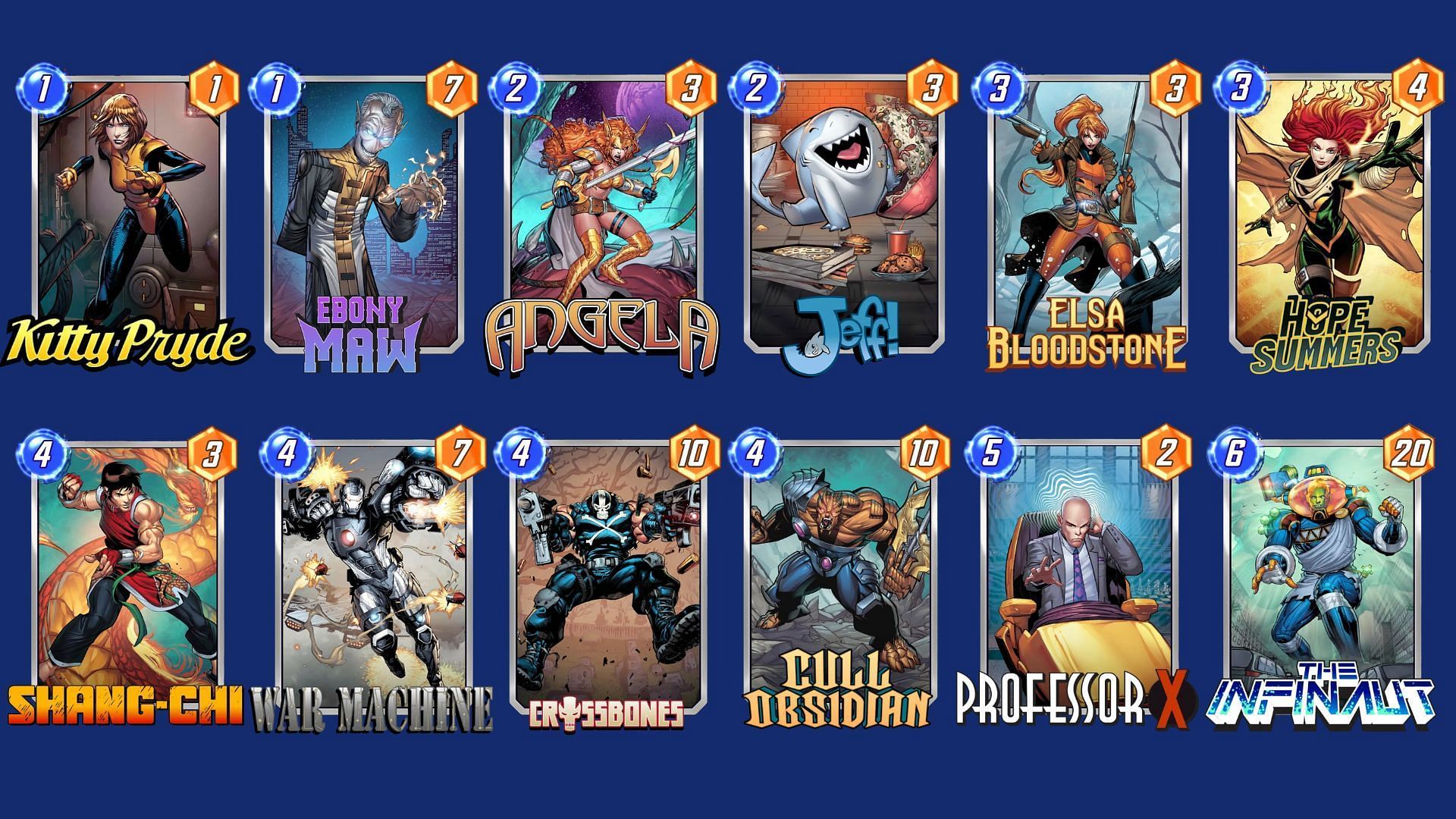 The Infinity Lockdown Deck is one of the best Marvel Snap War Machine decks overall (Image via Nuverse)