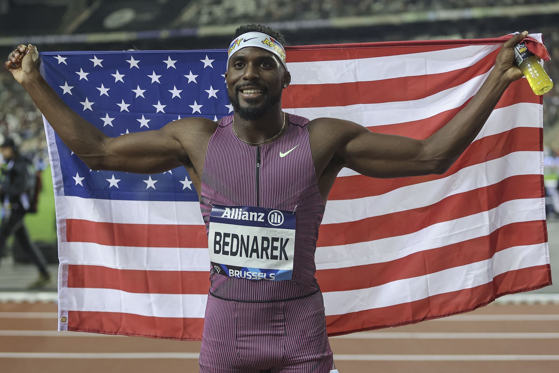 Kenny Bednarek at the Wanda Diamond League 2024 Final (Image via Getty)