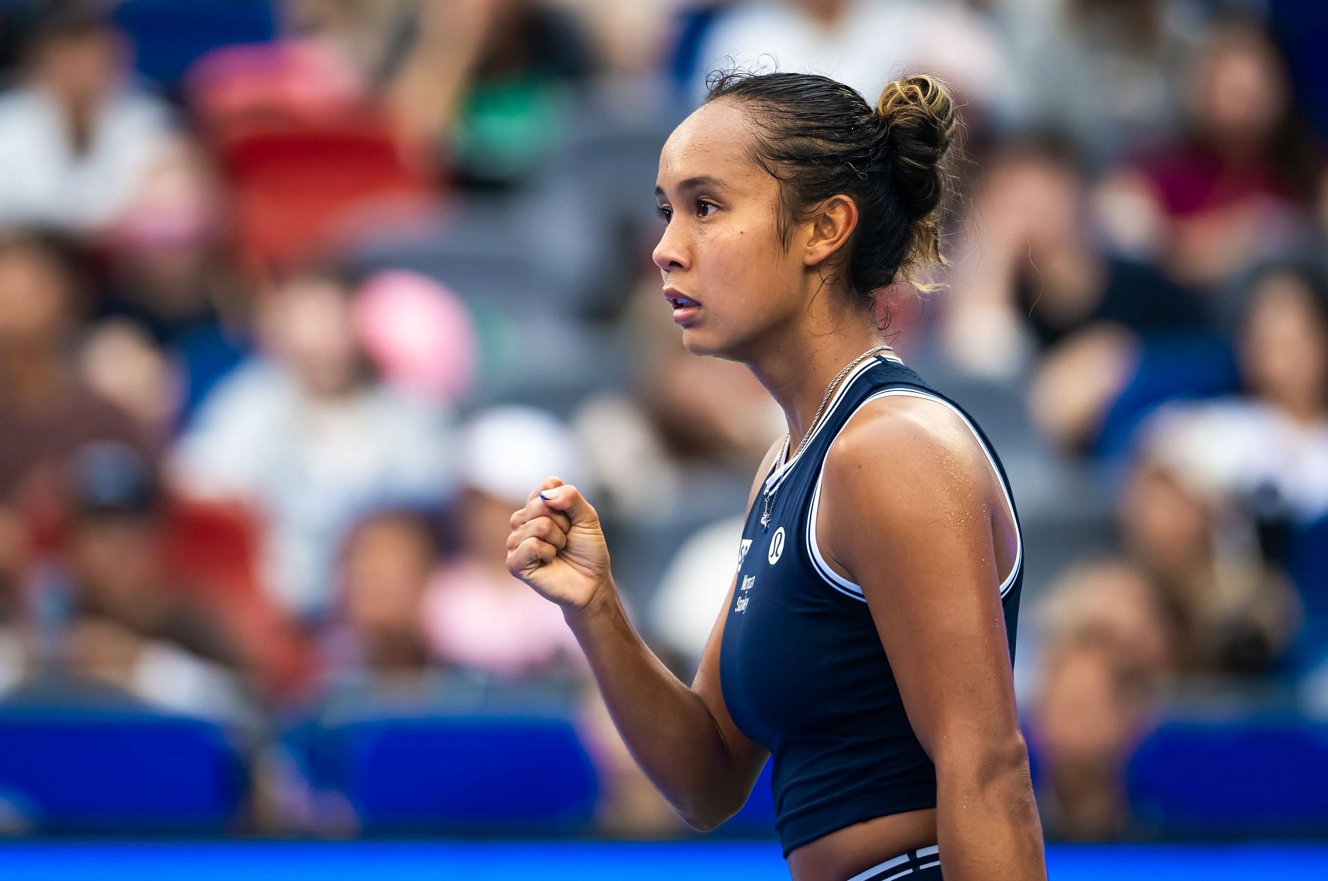 Leylah Fernandez at the Wuhan Open 2024. (Photo: Getty)