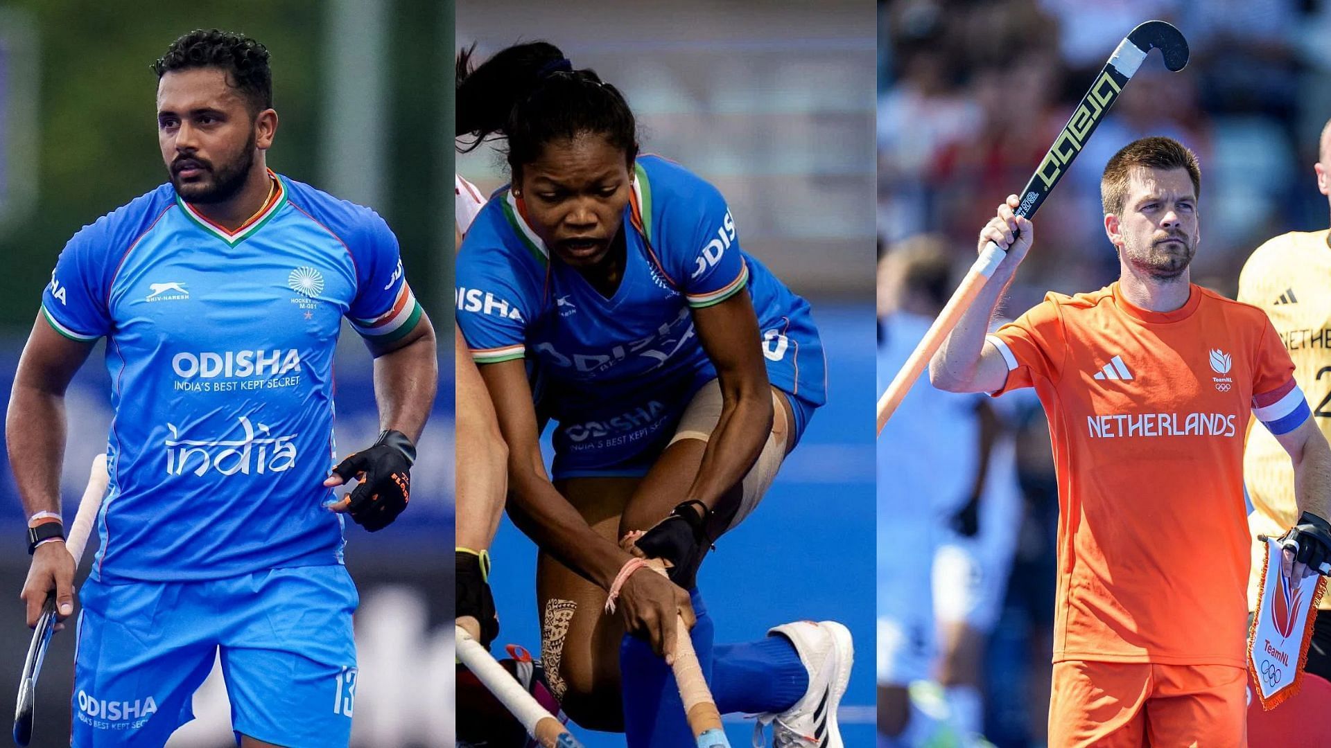 Star hockey players like Harmanpreet Singh, Salima Tete and Thierry Brinkman will all be featuring in the HIL 2024 player auction. (Image via Getty)