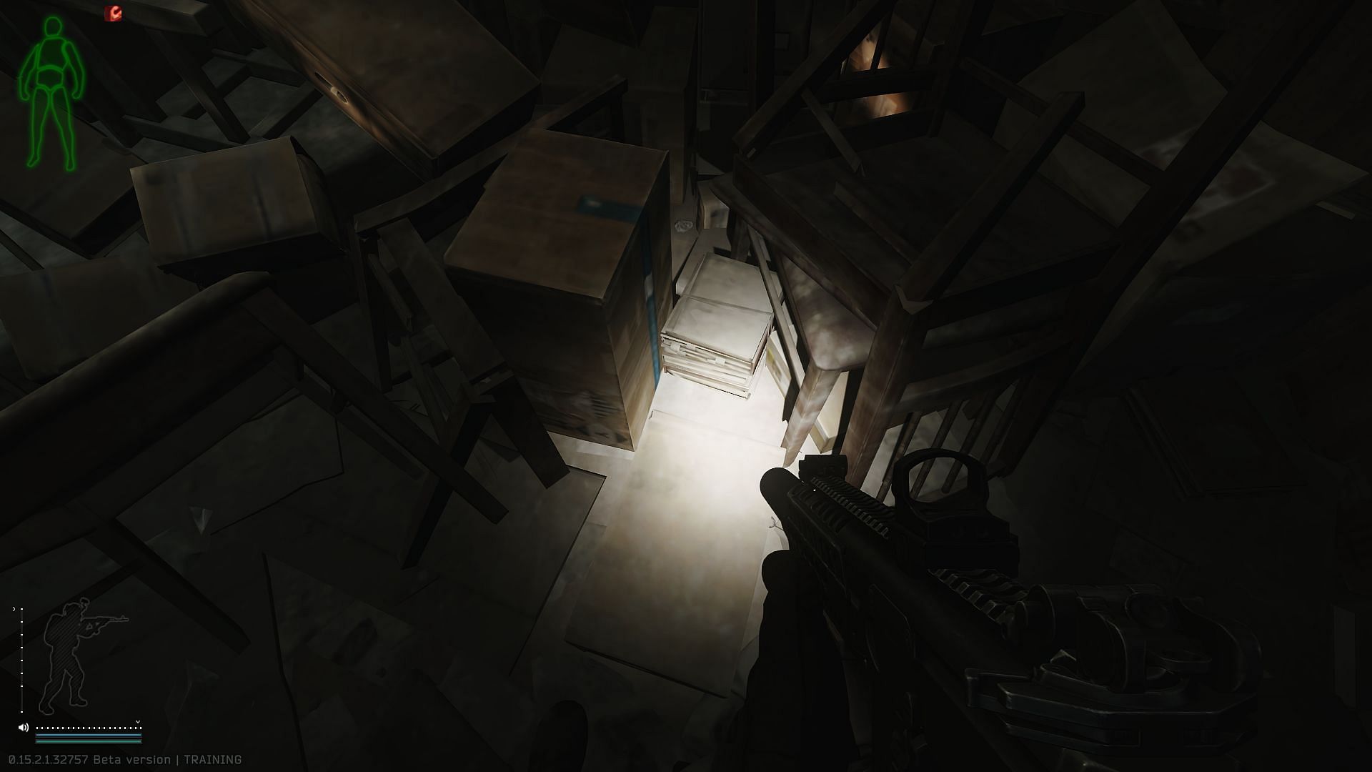 The third spawn is in between the box and chair (Image via Battlestate Games)