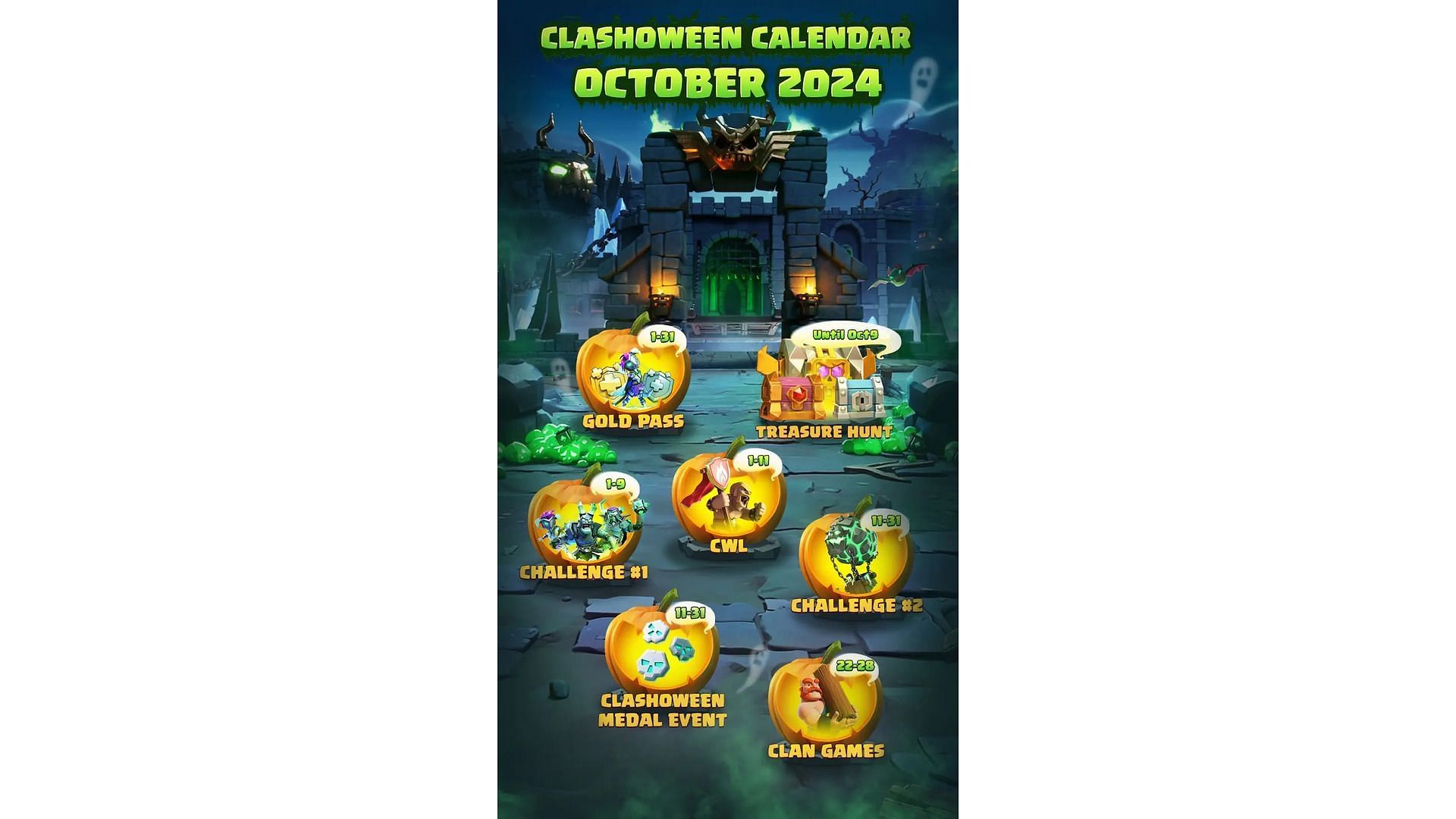 Clash-o-ween is around the corner (Image via Supercell)