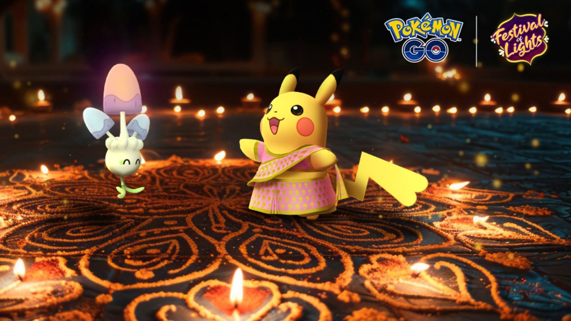 Festival of Lights 2024 features Pikachu in a Saree (Image via TPC)