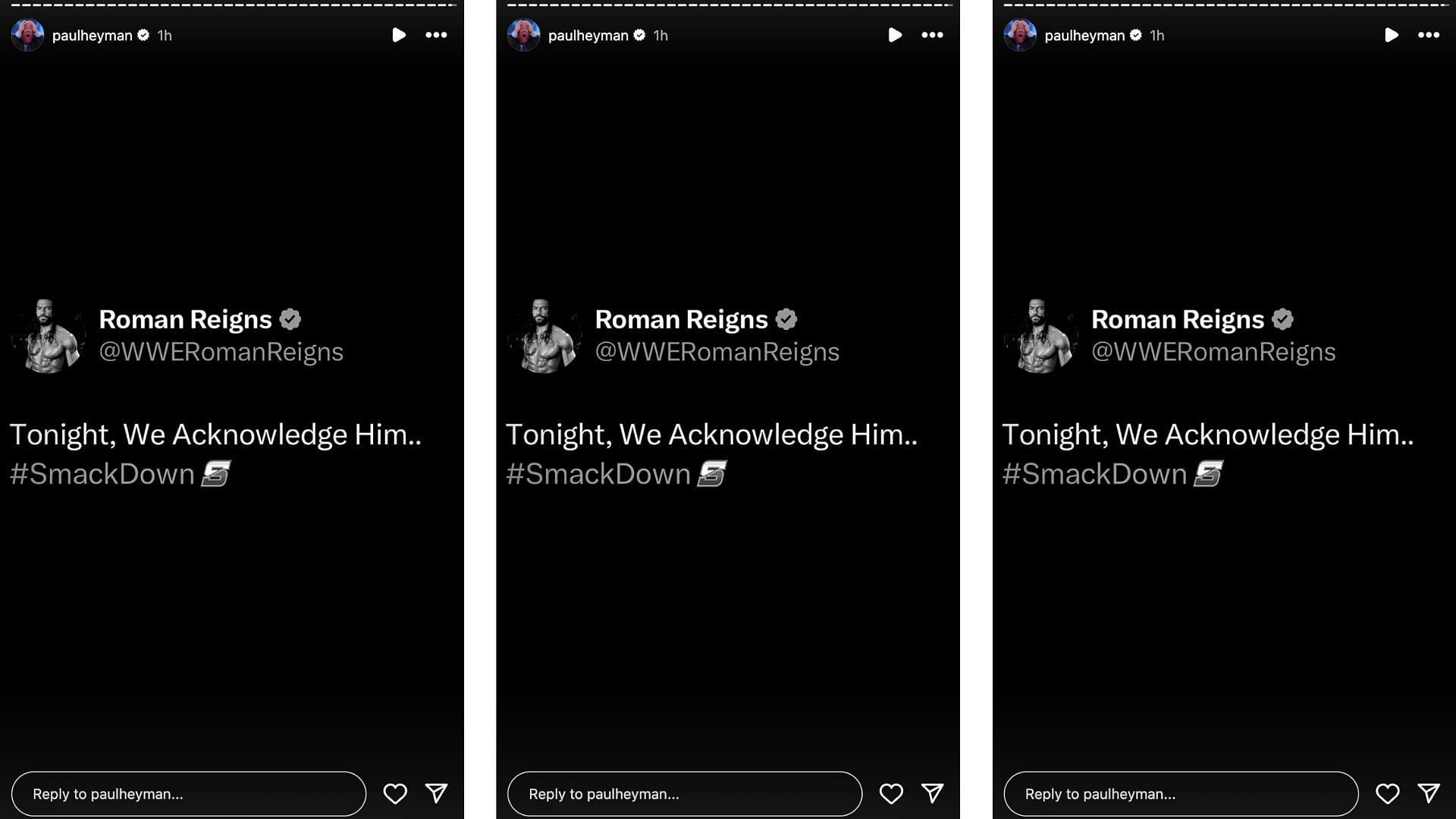 Heyman reposts interesting message [Photo credits: Screengrab of Heyman&#039;s Instagram story.]