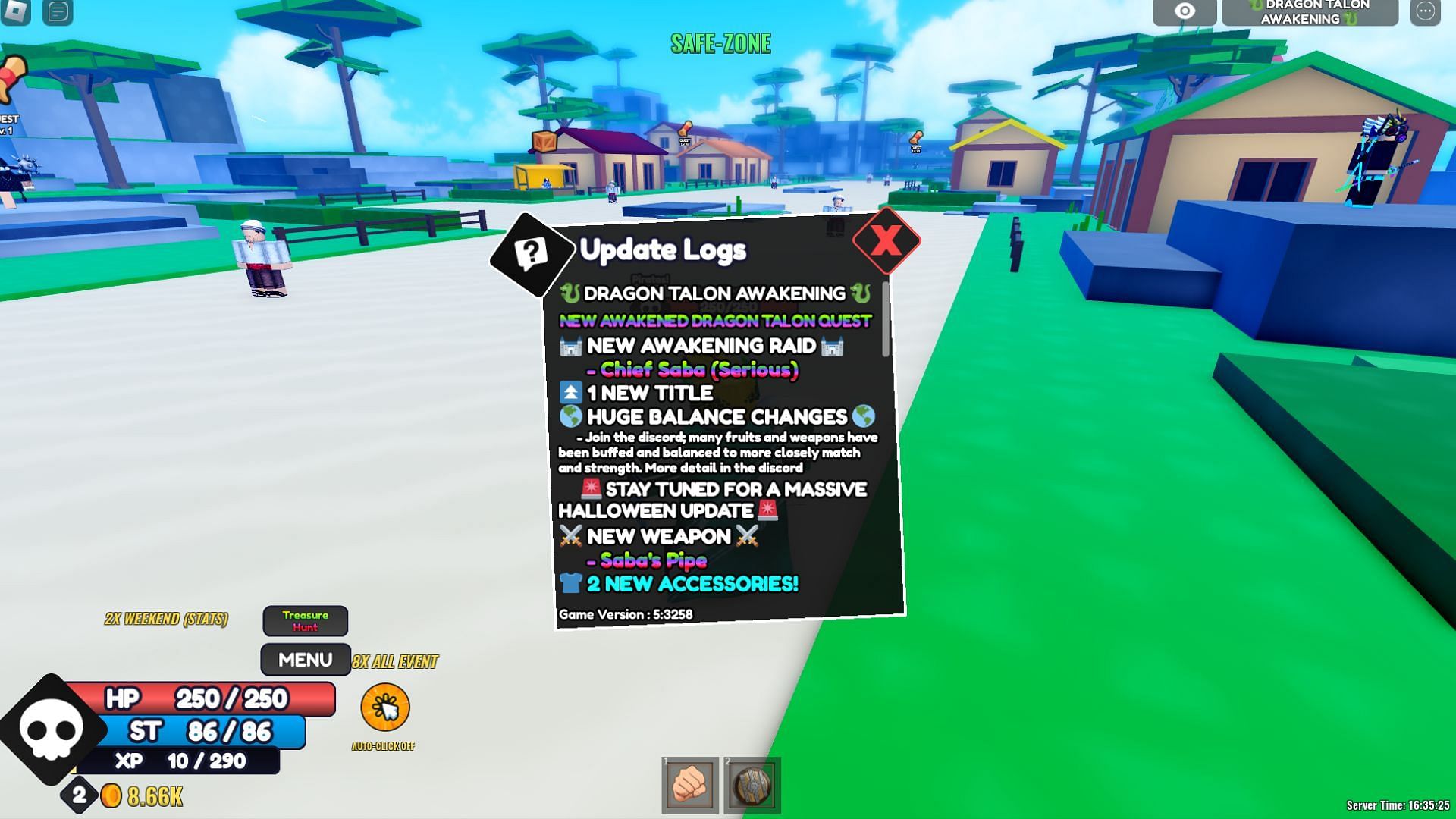 The new update has brought numerous changes to the game (Image via Roblox)