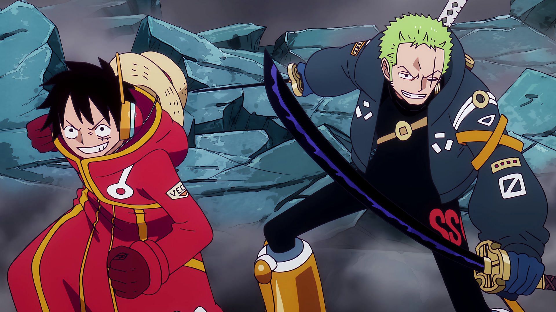 Luffy and Zoro in One Piece (Image via Toei Animation)