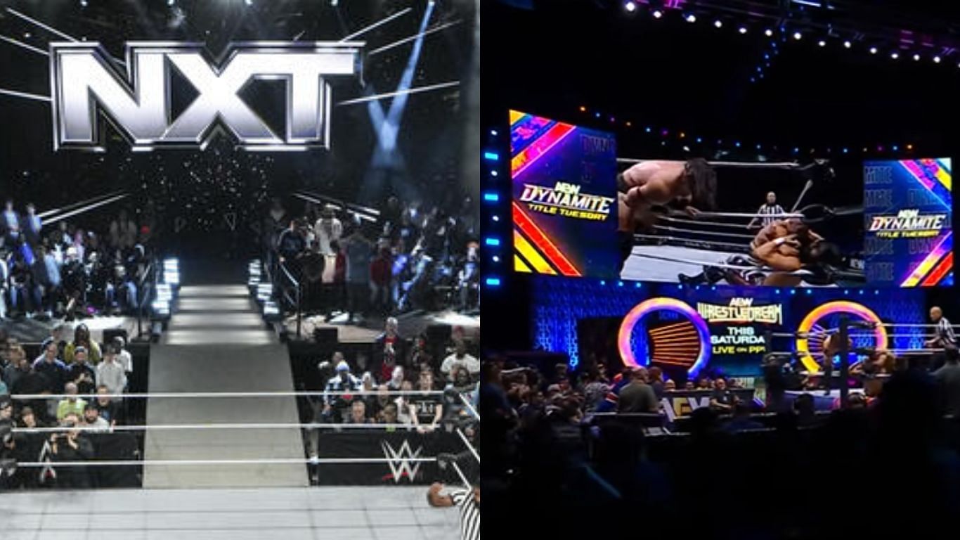 WWE and AEW are two top companies in the US [image source: WWE.com &amp; AEW YouTube]