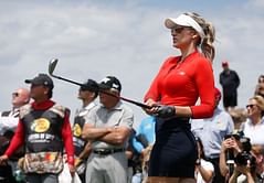 Paige Spiranac shares slow motion swing video in new White & Red outfit