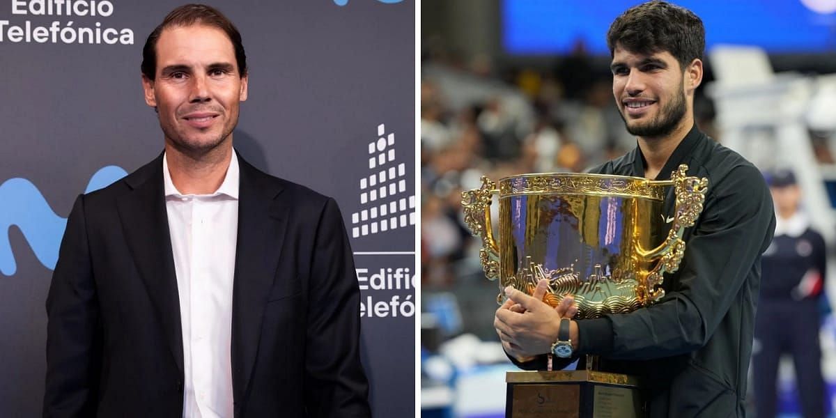 Rafael Nadal (izq.) & Carlos Alcaraz (R) (Fuente de la imagen: GETTY)